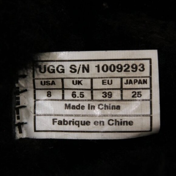 UGG Mini Bailey Button Fancy Tweed Boots in Black Women Size 8 - Picture 10 of 15